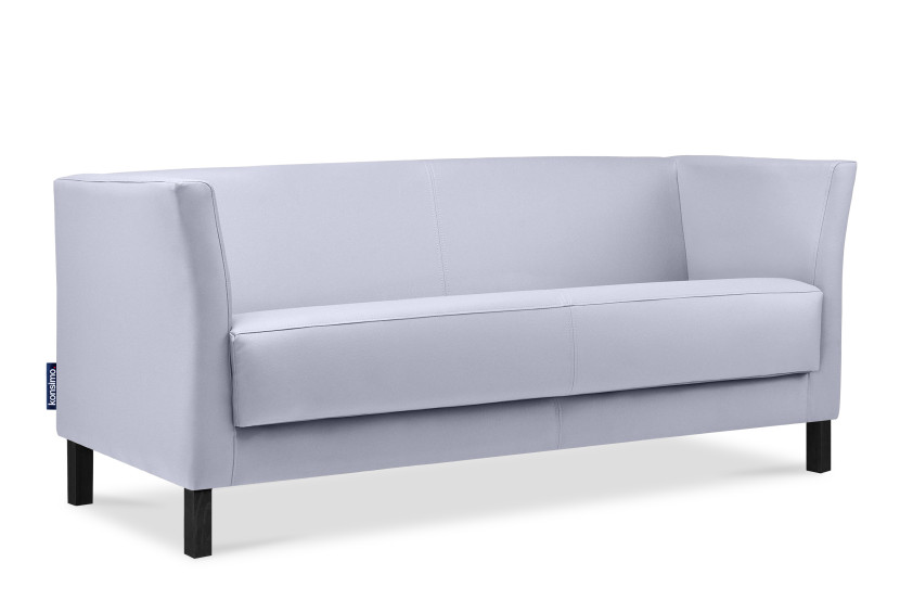 KONSIMO ESPECTO Sofa trzyosobowa z ekoskóry do salonu, szara