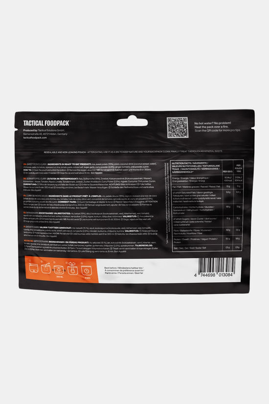 Tactical Foodpack Sweet Potato Curry Maaltijd
