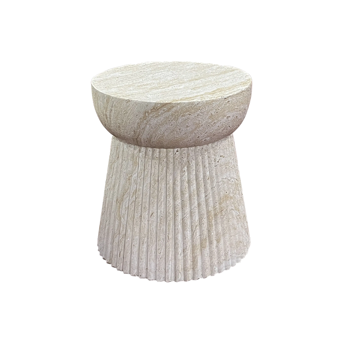 Artichok Dorus Ronde Bijzettafel - Beige - Ø 37 x 43 cm