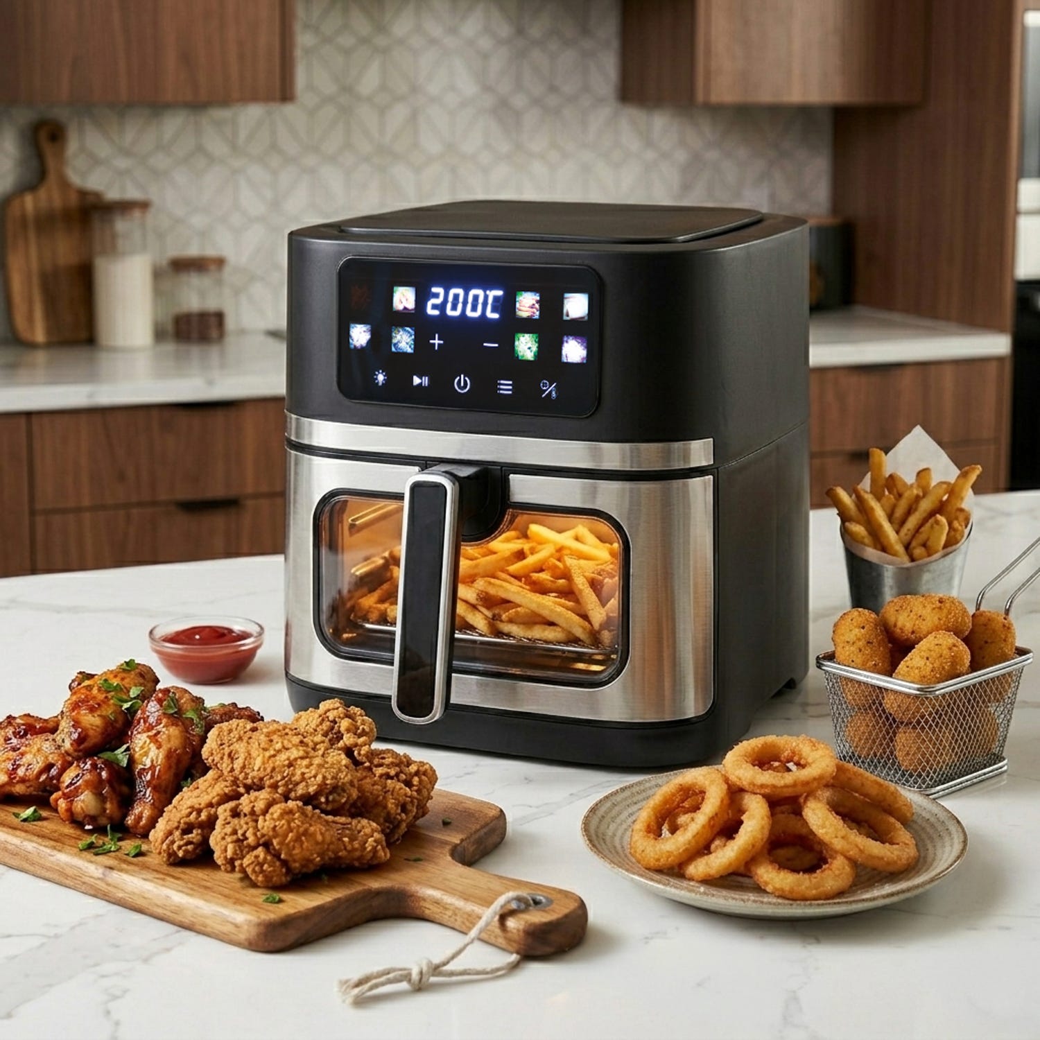 Friggitrice ad aria digitale 8 L 1800 W