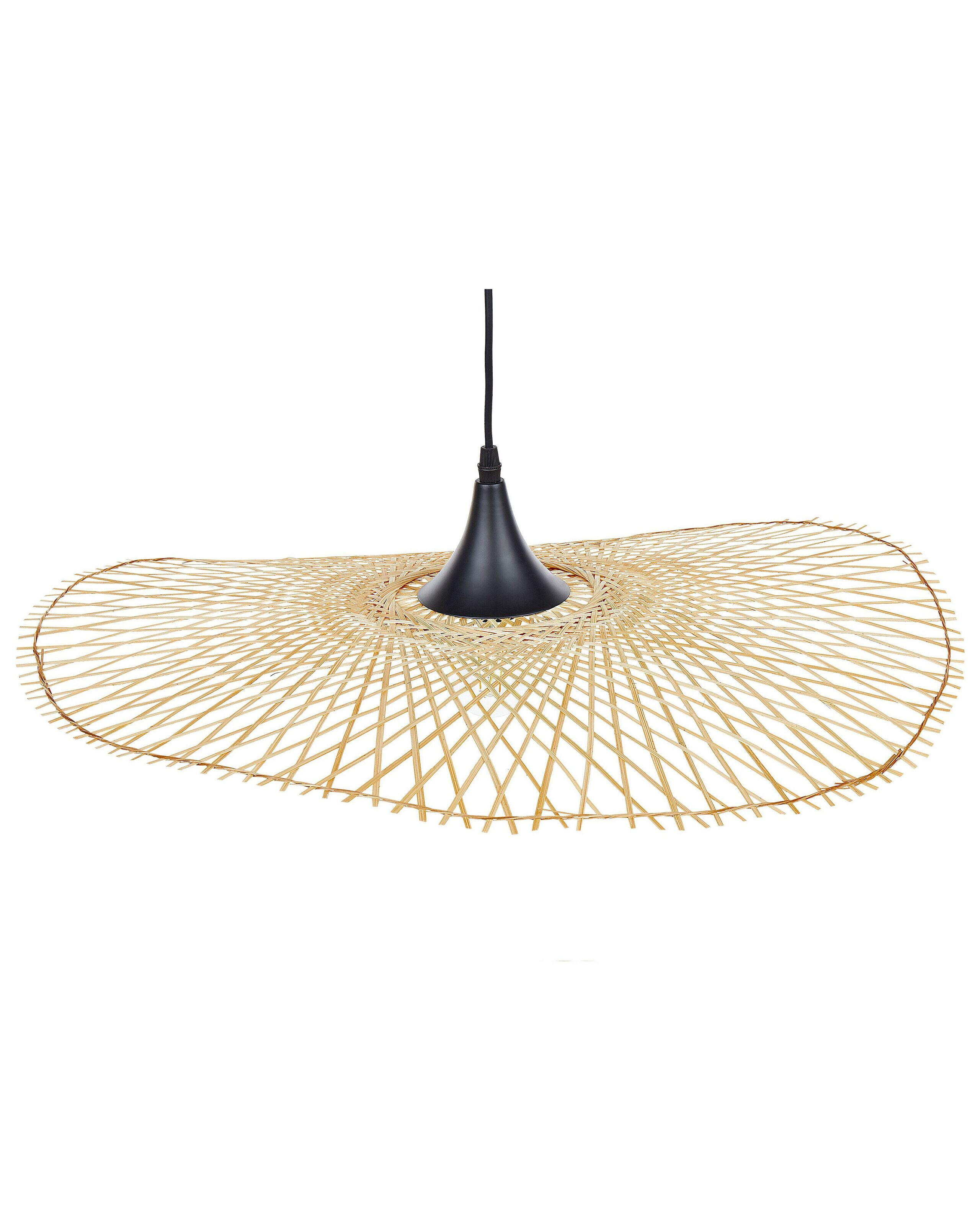 Lampa wisząca bambusowa 60cm jasne drewno
