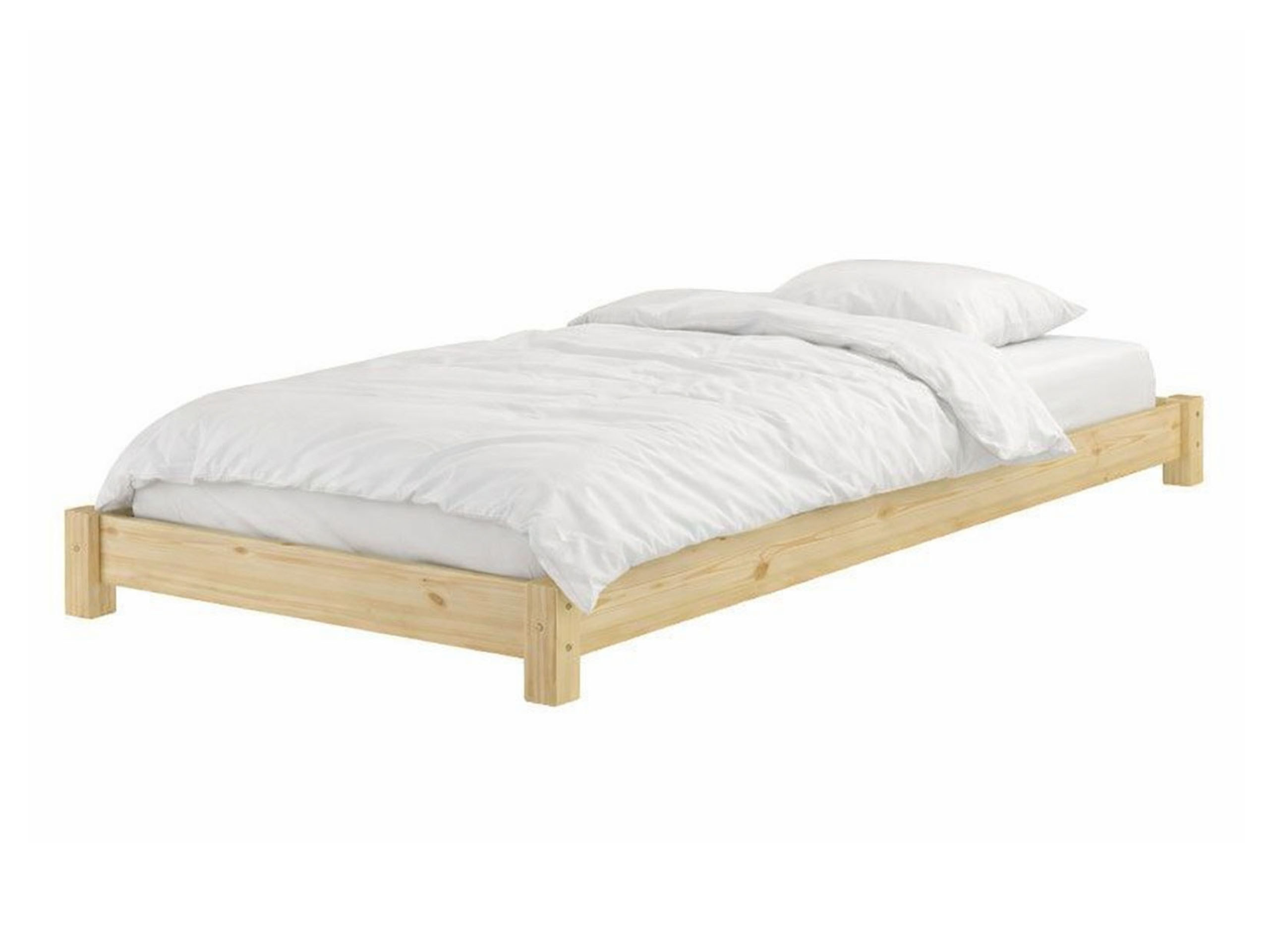 Łóżko 80x200 Futon drewniane, kolor sosna lakierowana
