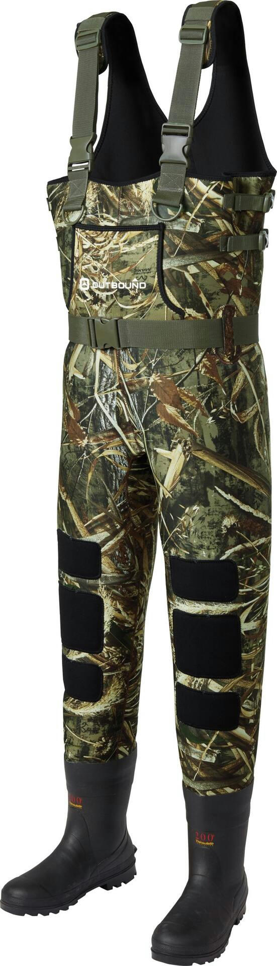Outbound Adult Neoprene Bootfoot Chest Wader, Camo