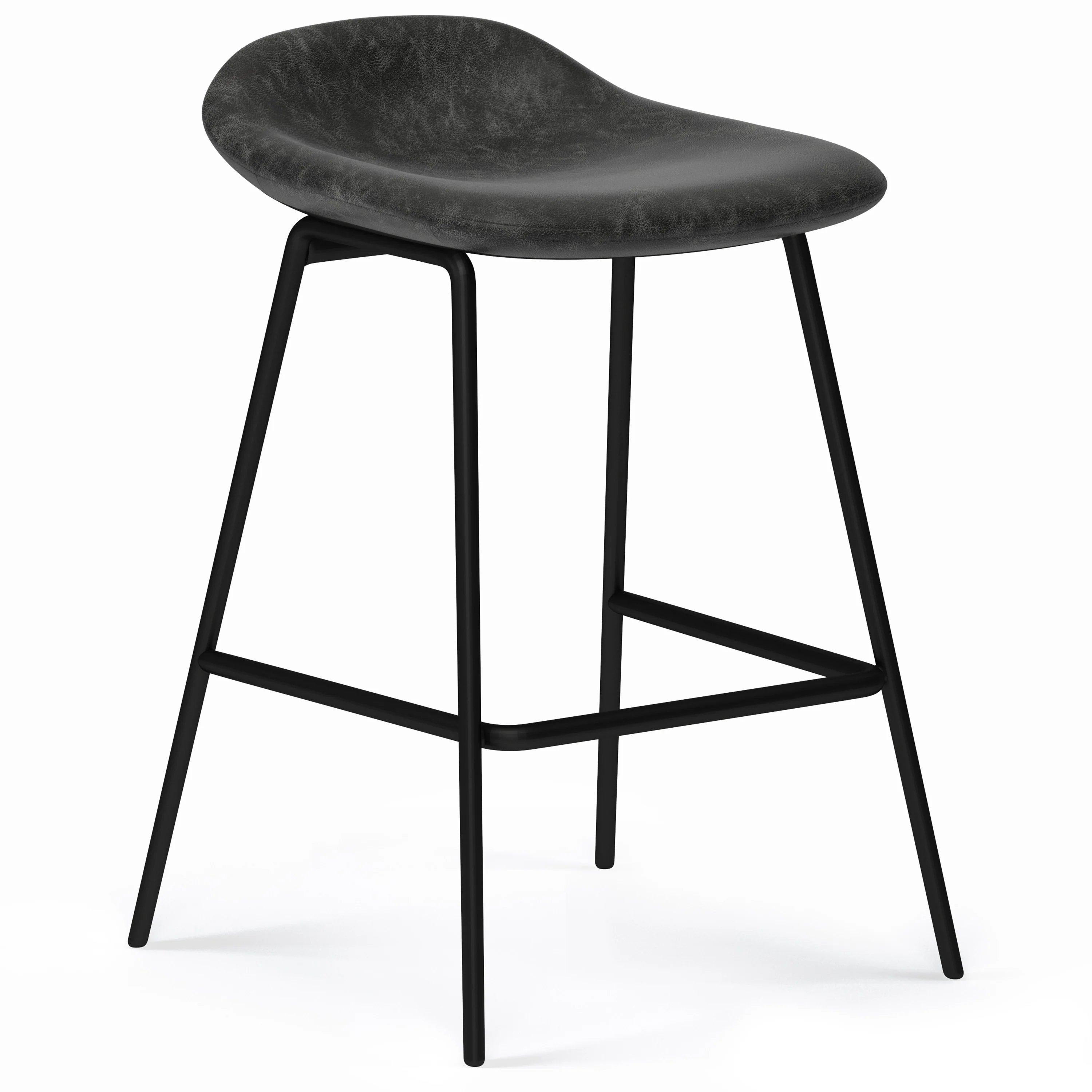WyndenHall Kempton Contemporary Counter Height Stool (Set of 2) - 17.9 D x 18.5 W x 26H