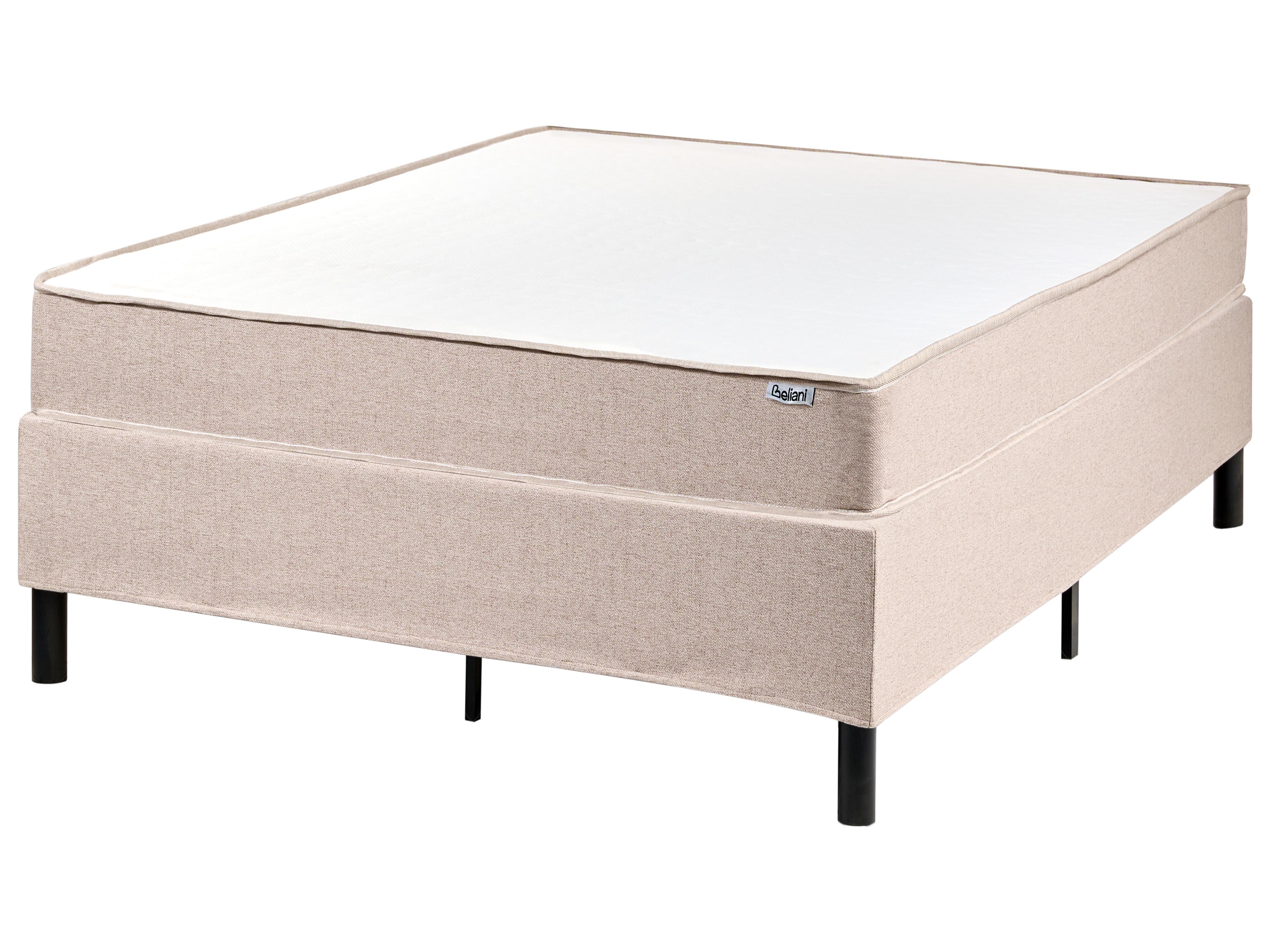 Divan Bed without Headboard Fabric COUNTESS 120 x 200 cm (EU Small Double) Beige