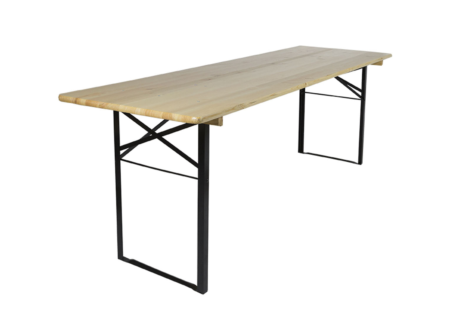 MaximaVida inklapbare picknicktafel Berlijn 200 x 70 cm 3-laags blanke lak - FSC hout