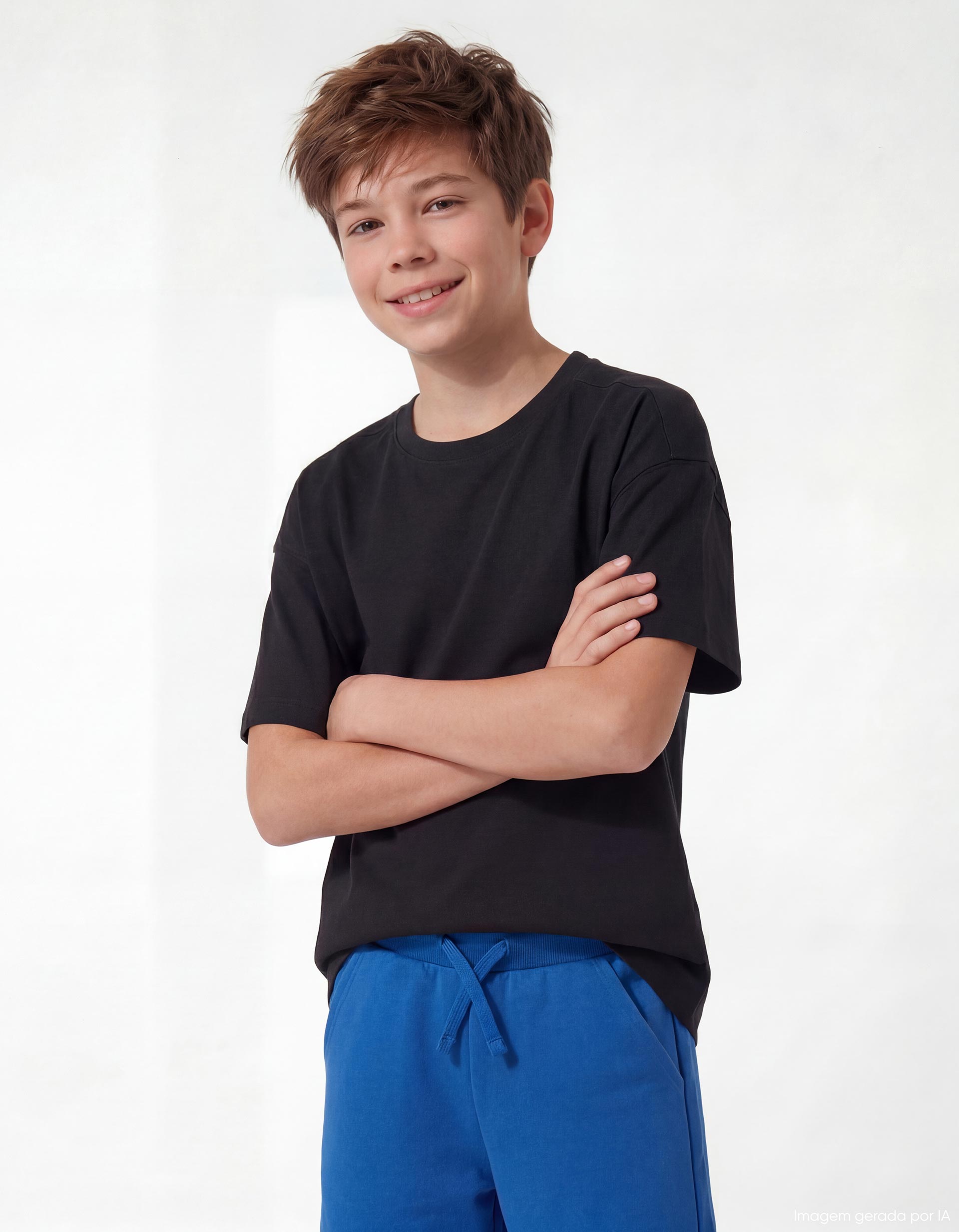 T-shirt, Menino, Preto