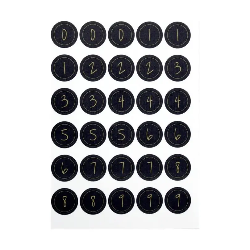 Sticker 6er-Set Zahlensticker
