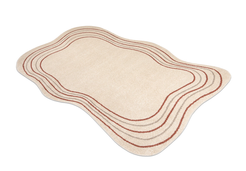 Dywan FUSION 5707 krem / terakota Shape - Abstrakcja, 160x220 cm