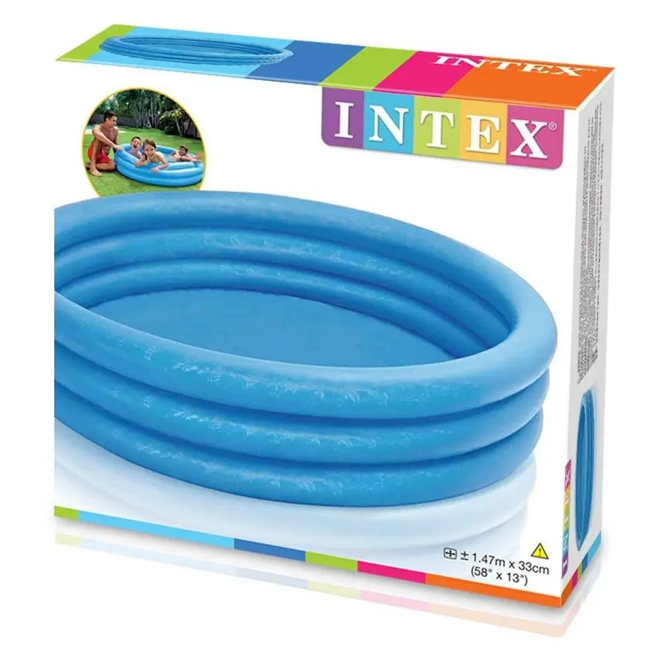 Intex kinder zwembad - blauw - rond - opblaasbaar - 147 x 33 cm
