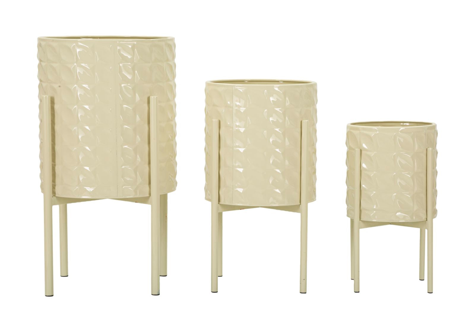 Mauro Ferretti Betsy Gekleurde metalen vaashouder set 3 stuks