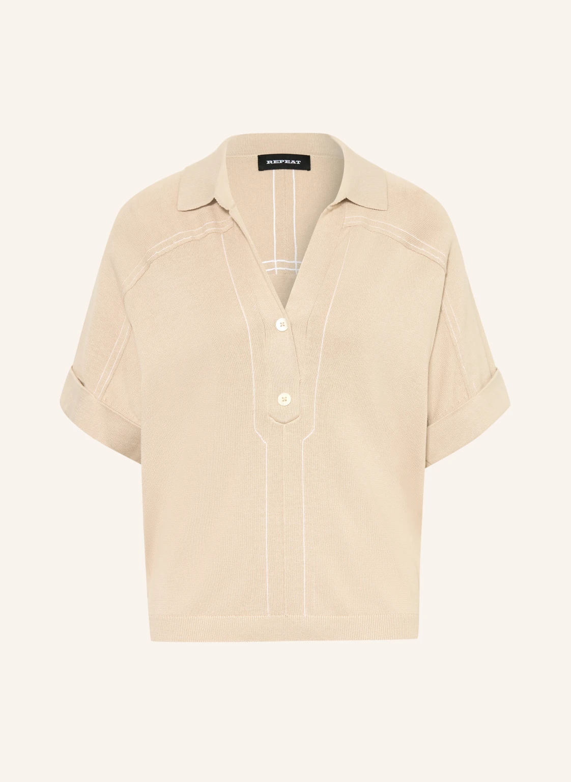 REPEAT Strick-Poloshirt