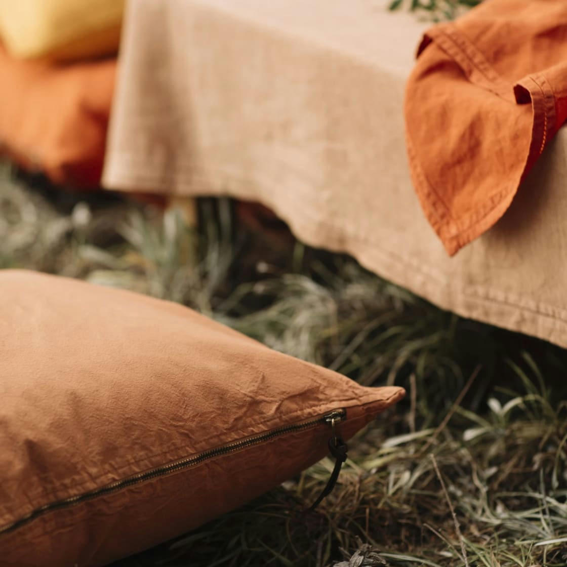 BASES DE LA TABLE - Nappe  Lin pur lavé Chameau 180x300