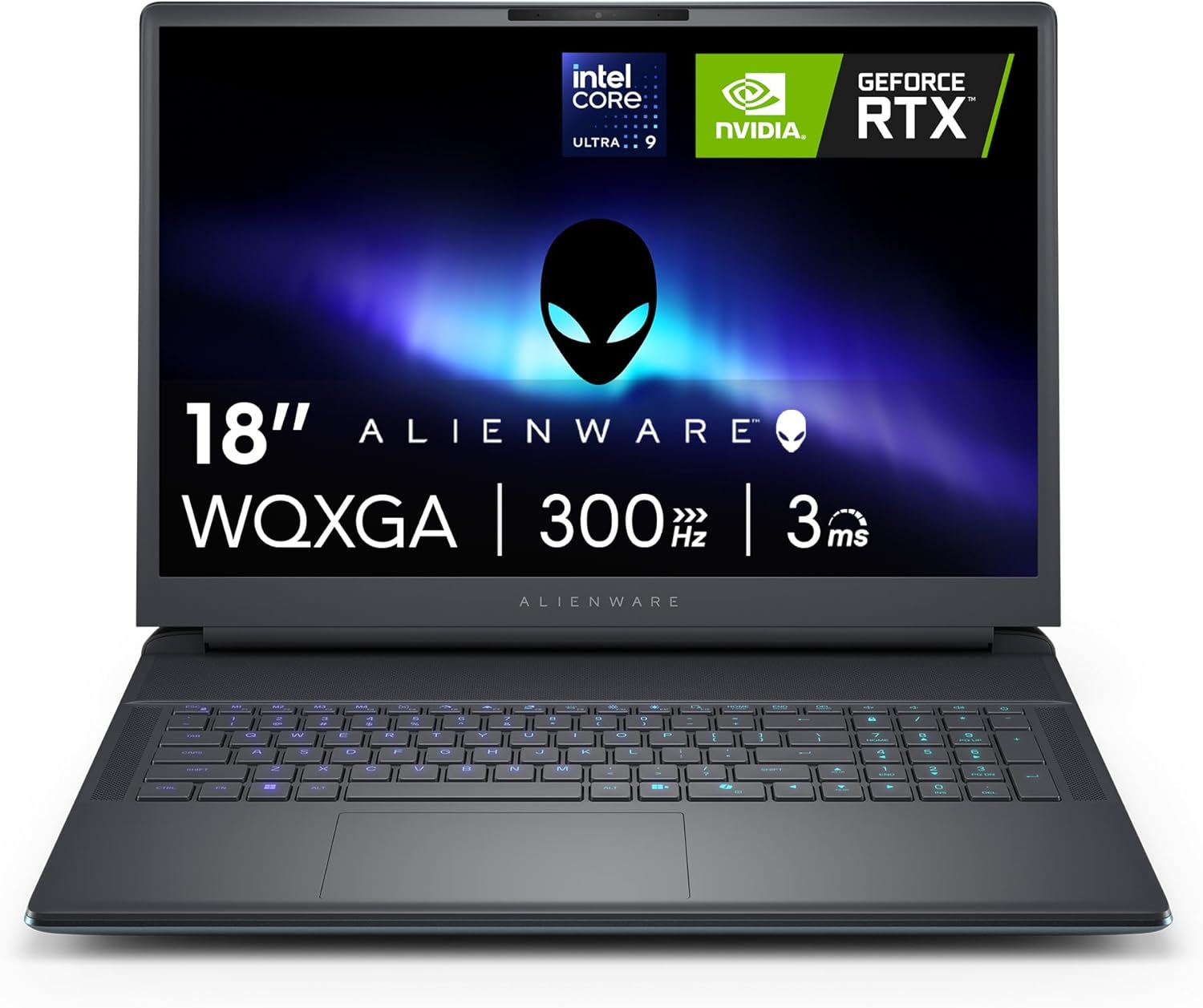 Alienware 18 Area-51 Gaming Laptop AA18250-18-inch QHD+ 300Hz 3ms Display  Intel Core Ultra 9-275HX  32GB DDR5 RAM  1TB SSD  NVIDIA GeForce RTX 5070  Windows 11 Home  Onsite Service - Liquid Teal