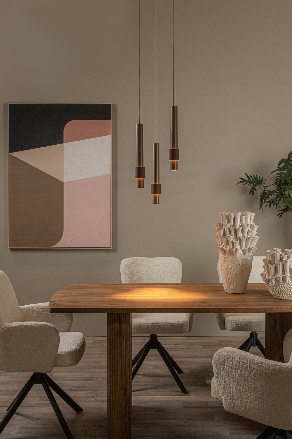 Lucide hanglamp MARGARY - Geïntegreerde LED - Koffie