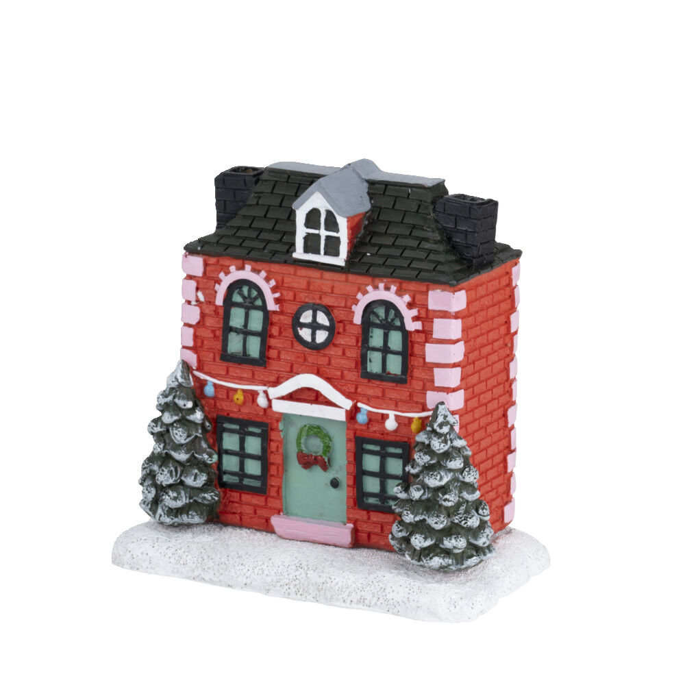 Br&ucirc;leur cône encens forme maison de No&euml;l 13x7,5x13cm