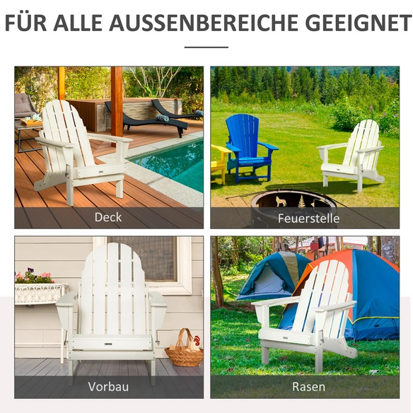 Adirondack Chair, BxHxL: 87 x 93 x 75 cm, HDPE
