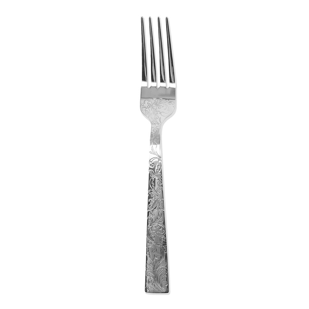 Fourchette inox design arabesque