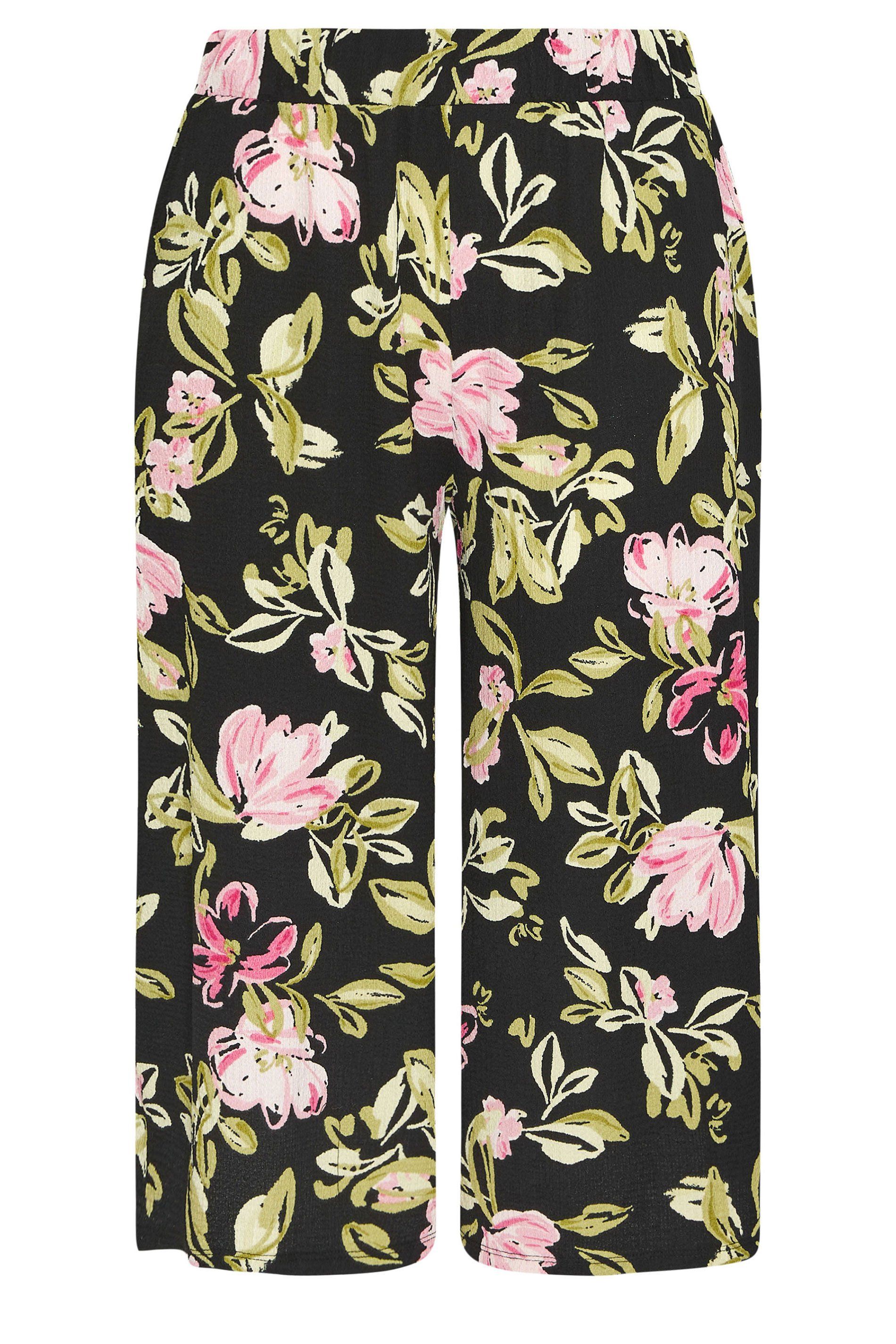 Yours Floral Textured Culottes