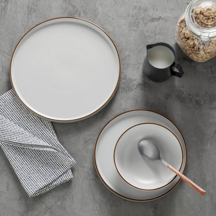 Habitat Loft Living Speckle 12 Piece Dinner Set - Grey