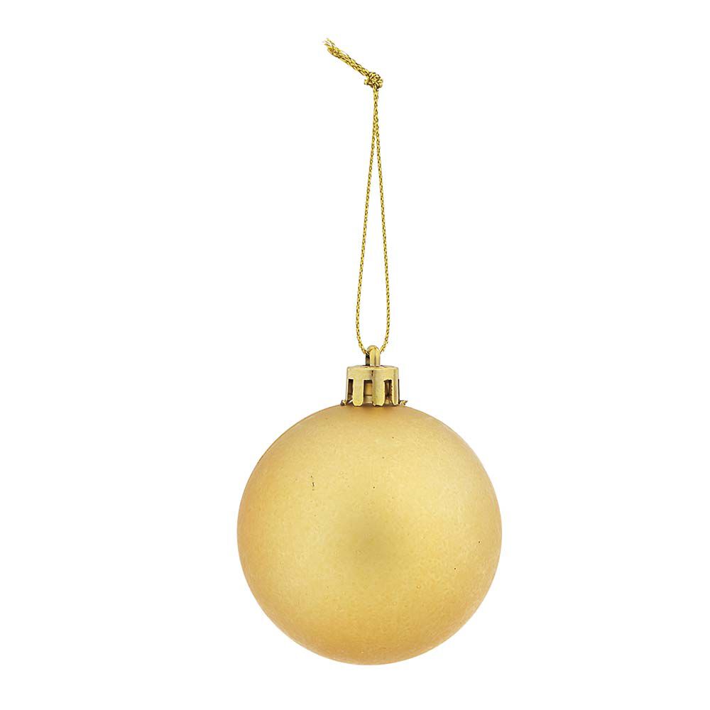 Boule de No&euml;l blanche et dorée x 32