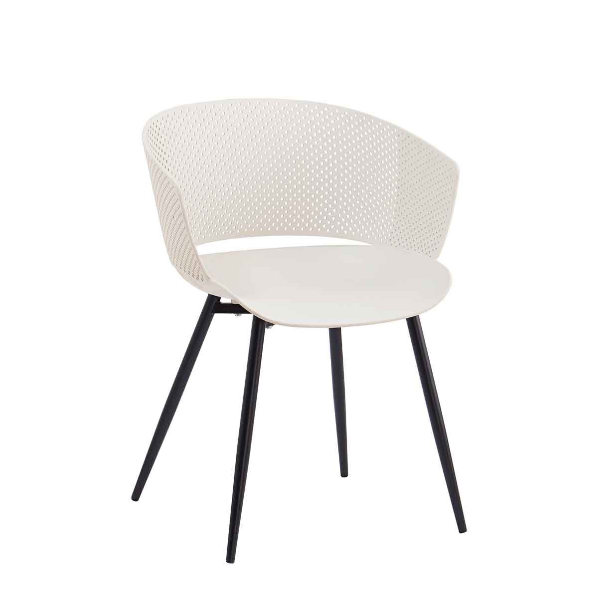 Cadeira Bled Branca Com Pernas De Metal