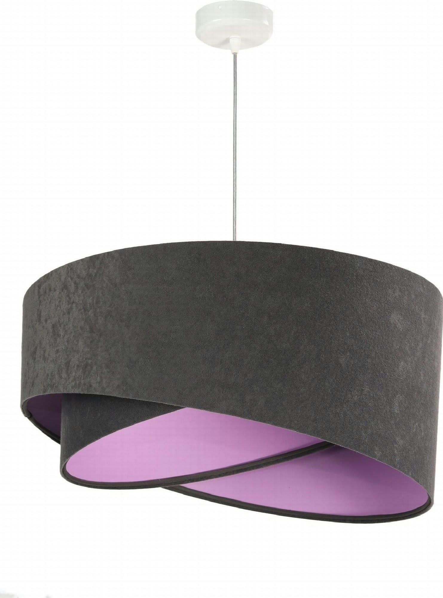 ASYMETRIC - Suspension Tissu Gris 50x50x105 cm