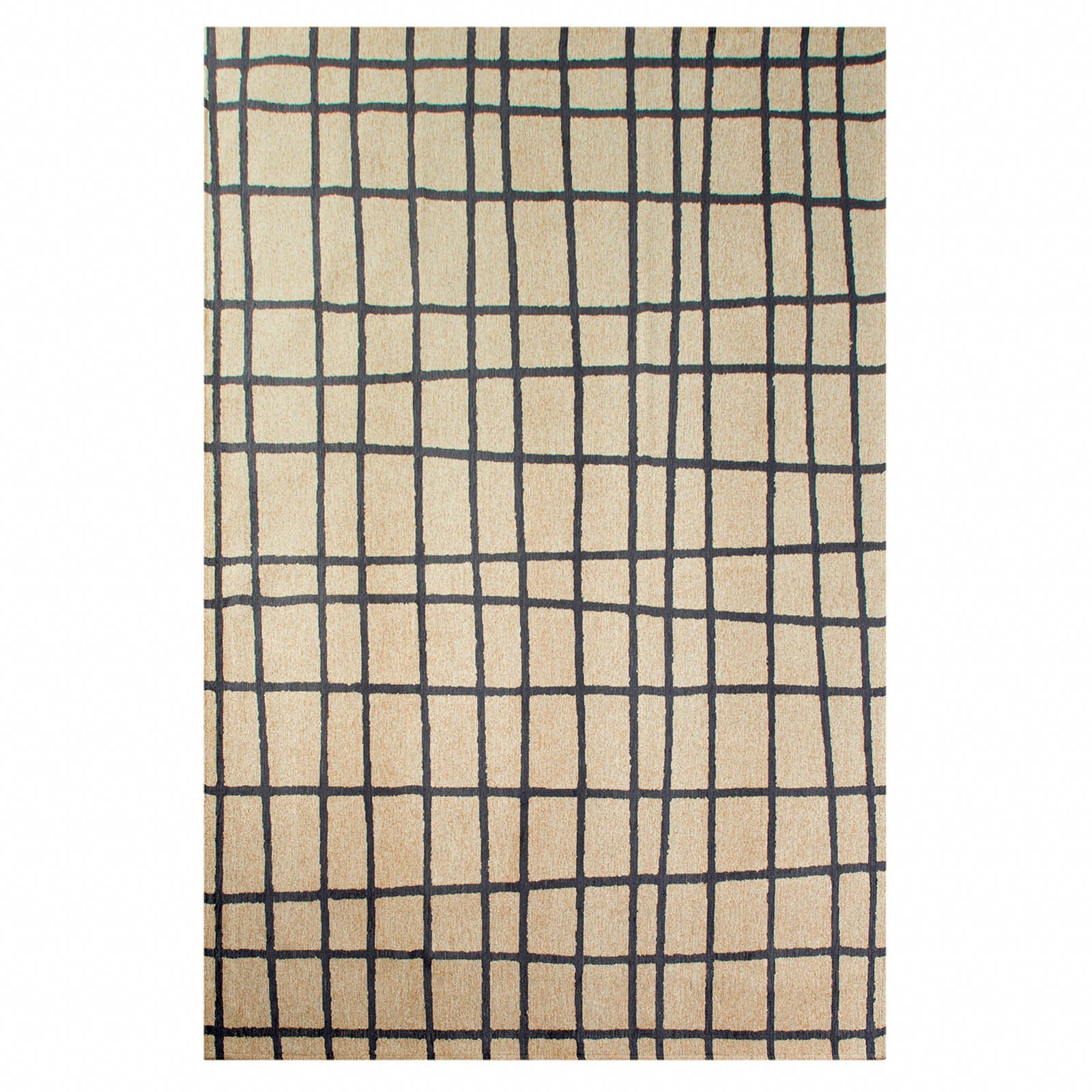 Lola&Moi vloerkleed Creamy Black - zilver - 140x200cm