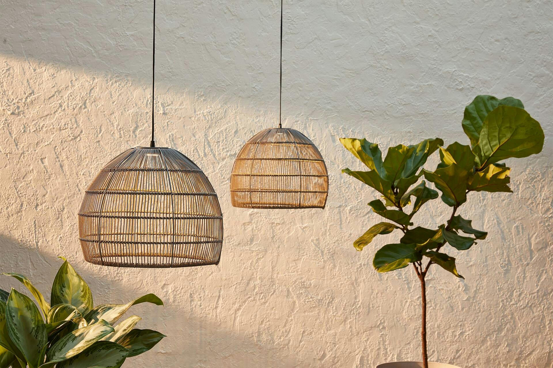 CANVAS Salerno Outdoor Warm White LED Solar Pendant Light, For Patio & Gazebo