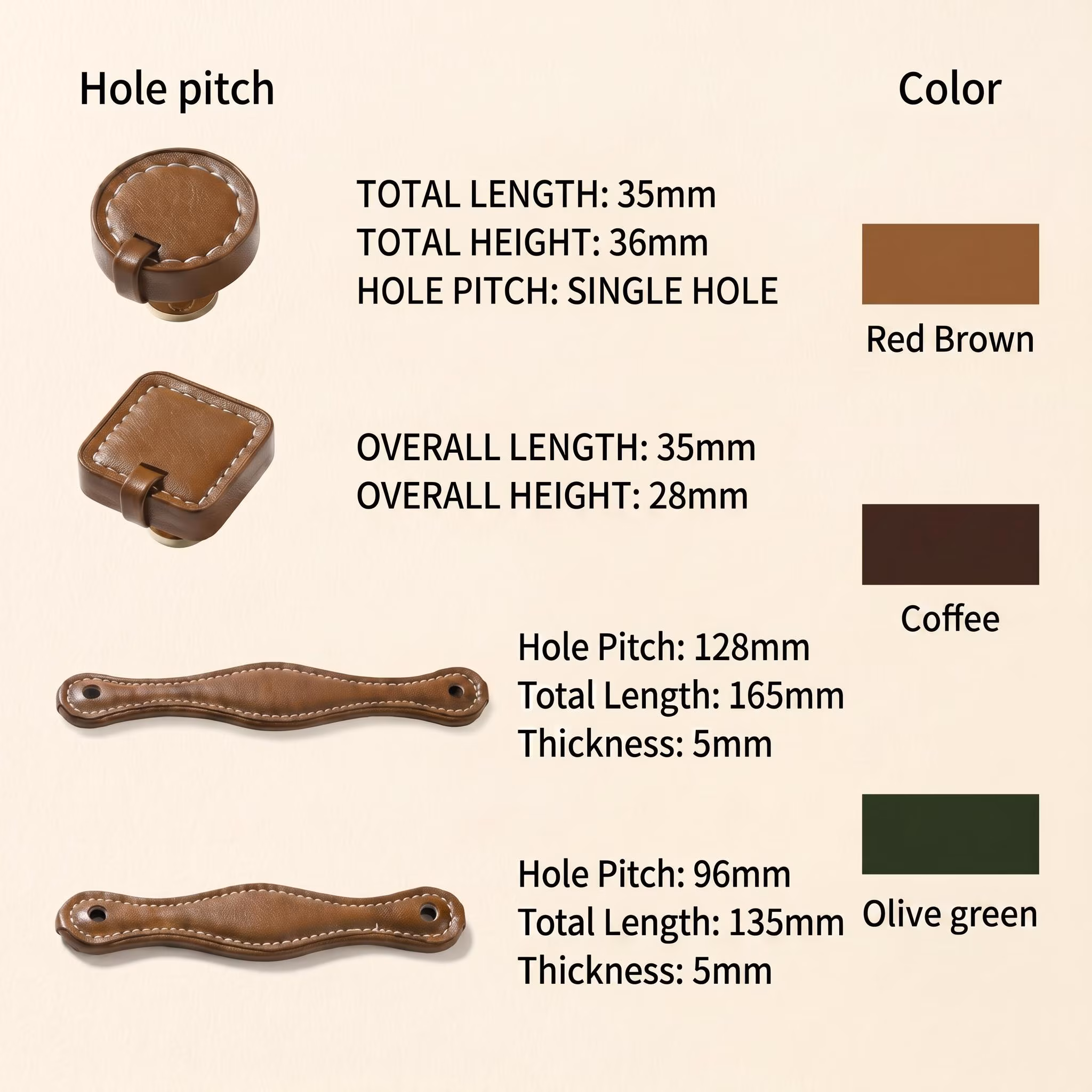 Leather Cabinet Handles Drawer Pulls Leather Strap Handles and Knobs Brass Furniture Hardware Rustic Modern Kitchen Wardrobe Decor Set