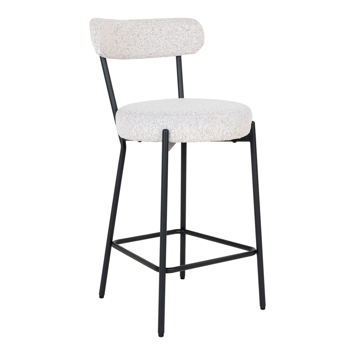 Rebellenclub Barkruk Flen - Set Van 2 - Wit Bouclé