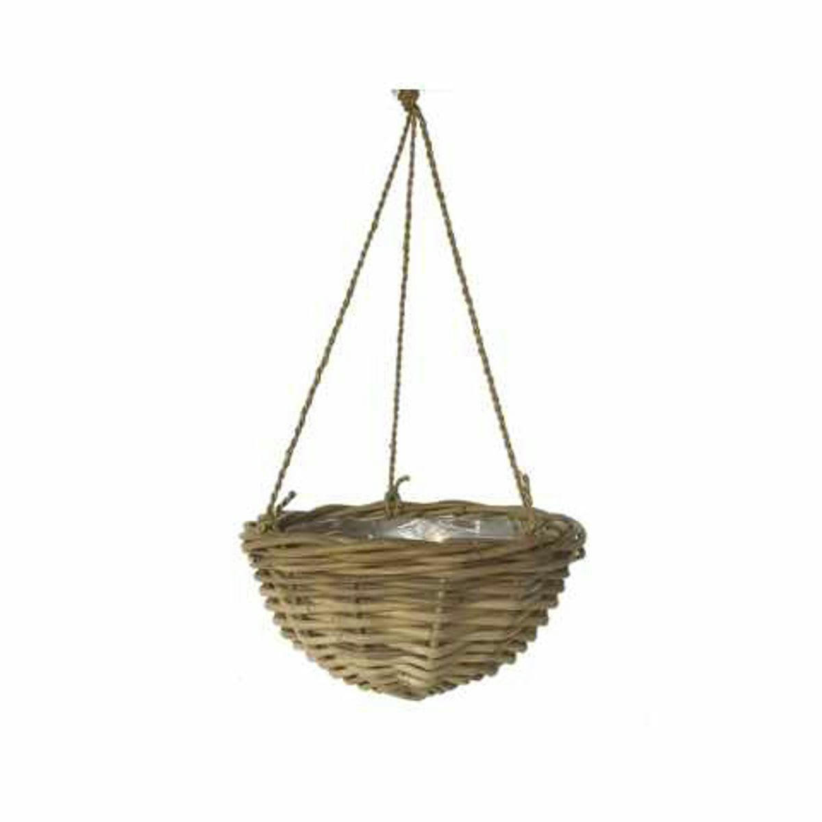 - Pot suspendu porte plante en rotin