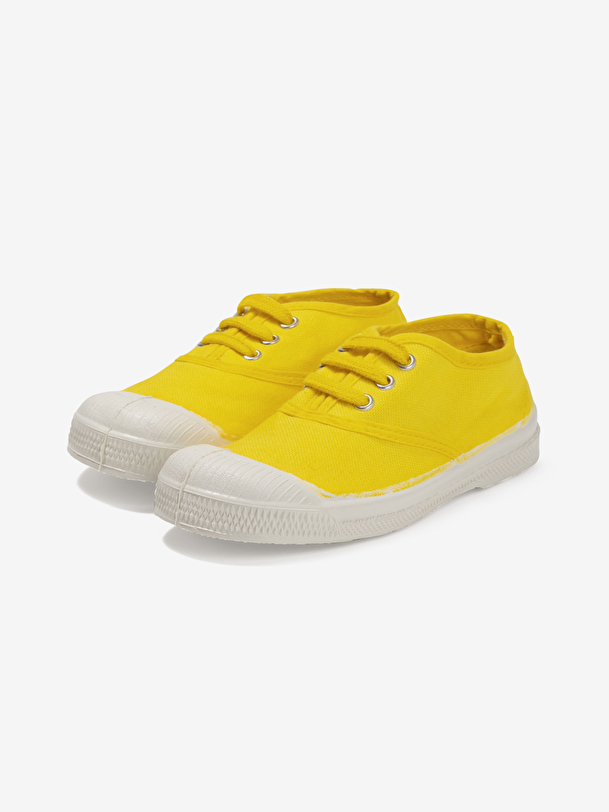 Tennis lacets enfant citron