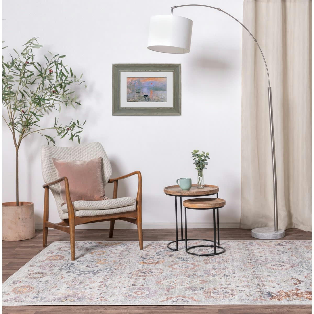 AMIN - Tapis de salon en Polypropylène Beige 200x290 cm