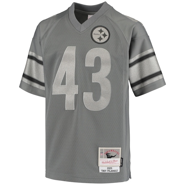 Troy Polamalu Pittsburgh Steelers Youth 2005 Retired Player Metal Replica Jersey - Charcoal