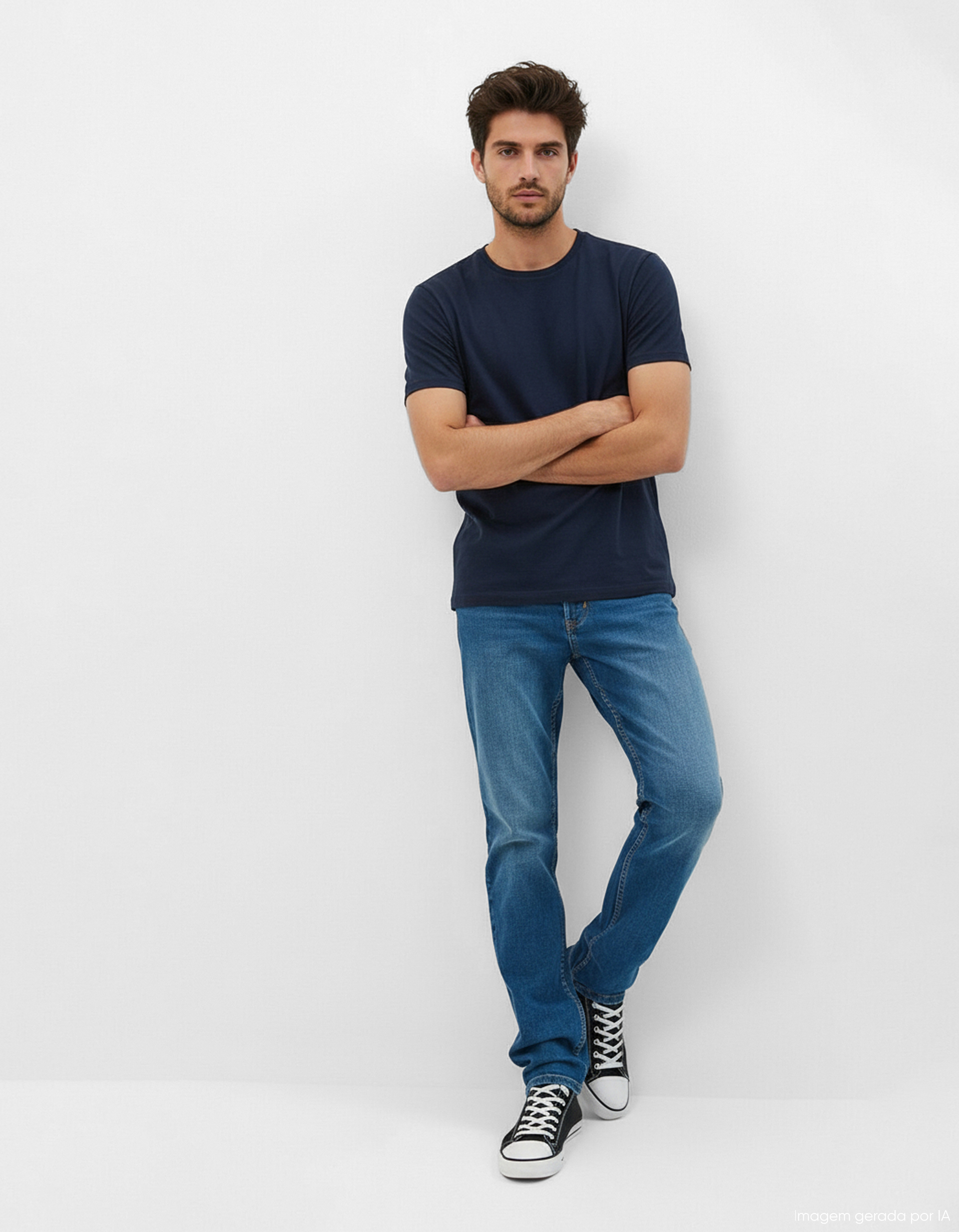 Jeans Slim-fit, Homem, Azul