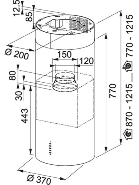 FRANKE Okap FTU Plus 3707 I BK