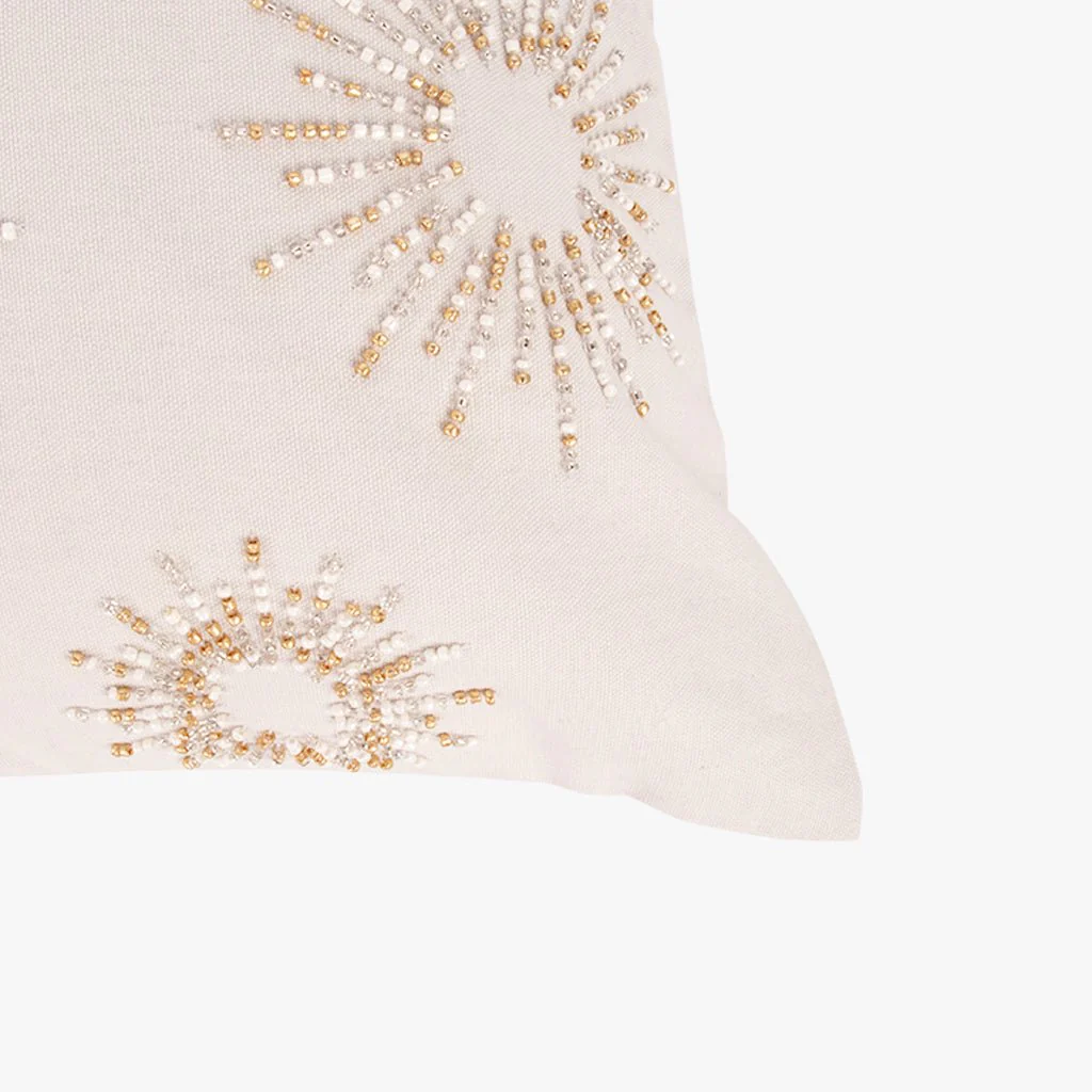 Capa de Almofada com Missangas Cinzenta NEW BRIGHT