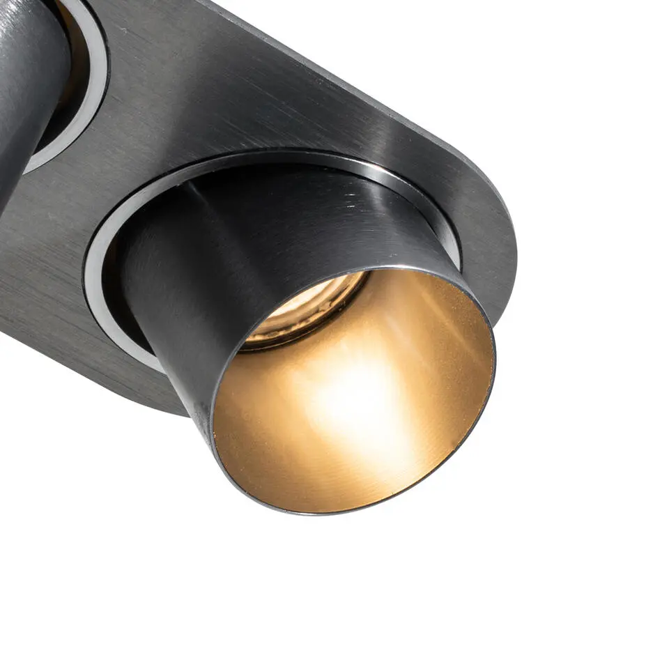 Qazqa inbouwspot installa grijs gu10