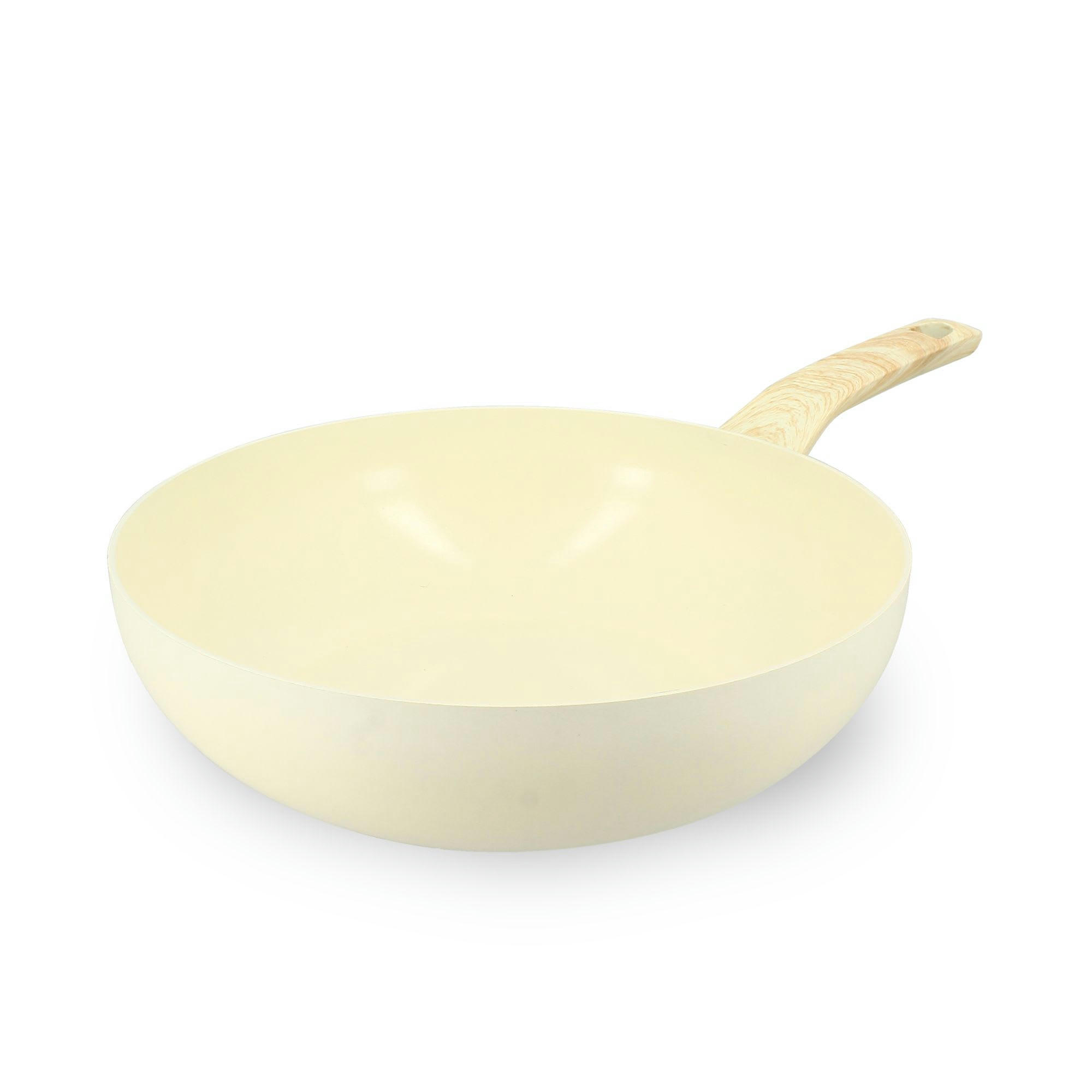 COLORAMA - Wok en aluminium Ø28cm crème - compatible induction