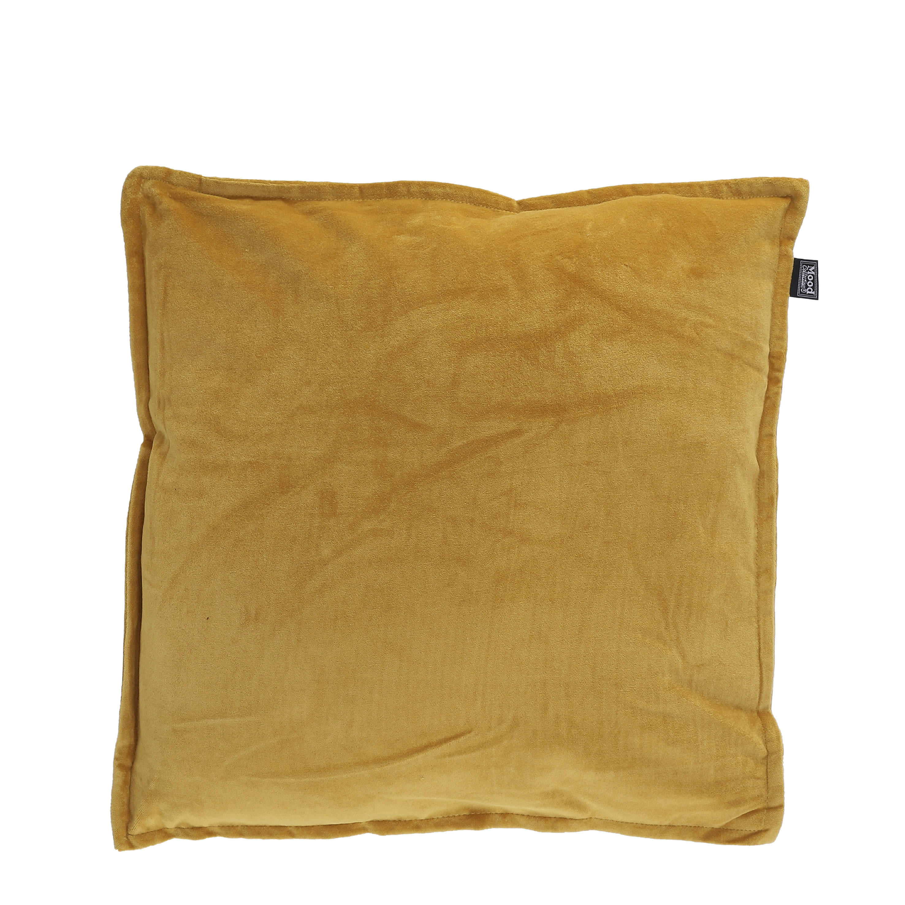 CHARME - Coussin en velours ocre 50x50
