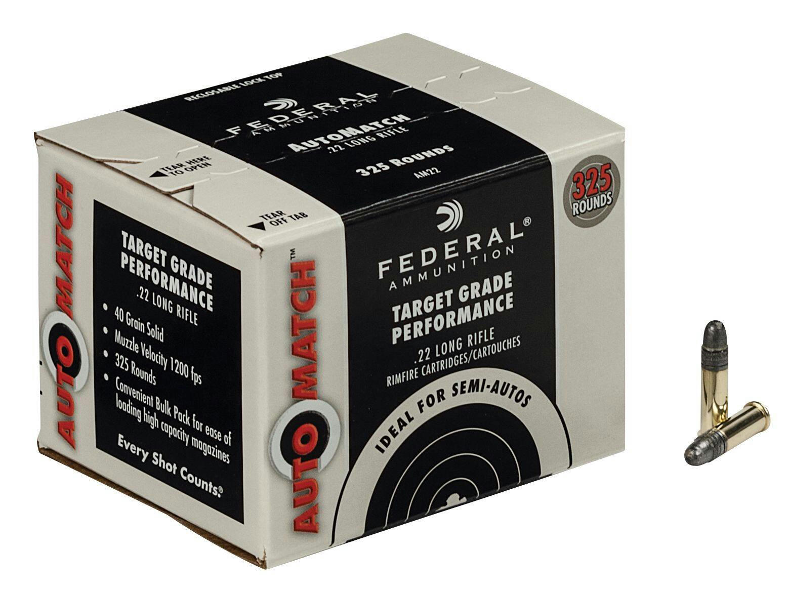 Federal Automatch 22 Long Rifle 40 grain Ammunition, 325-pk
