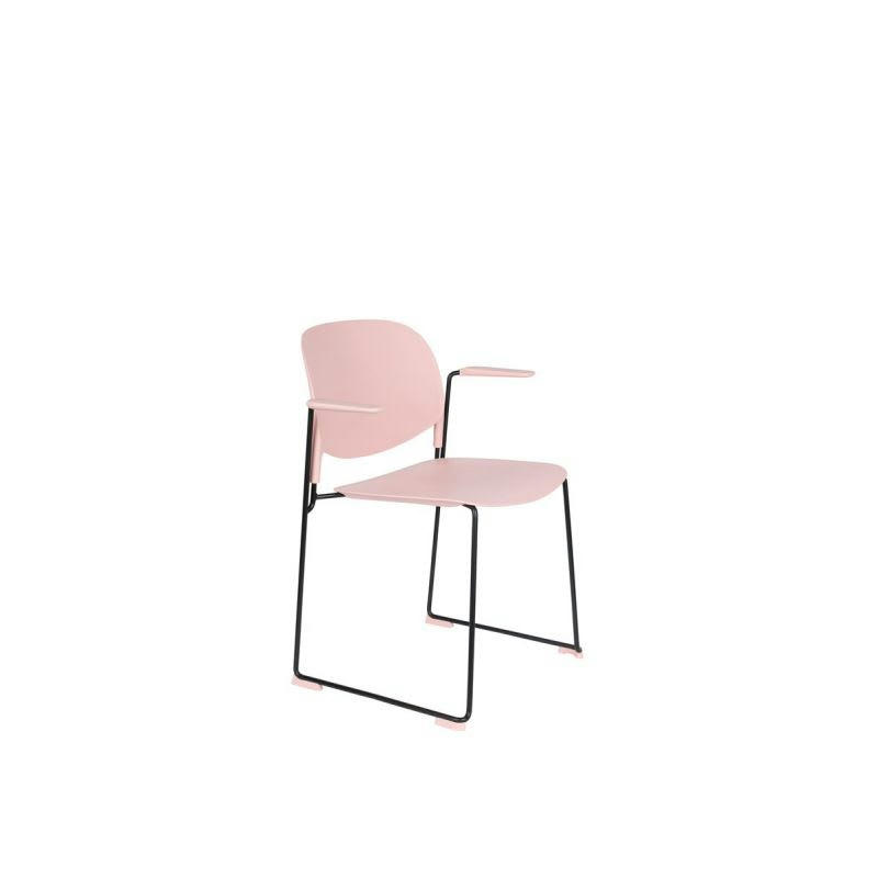 STACKS - Fauteuil design en polypropylène rose