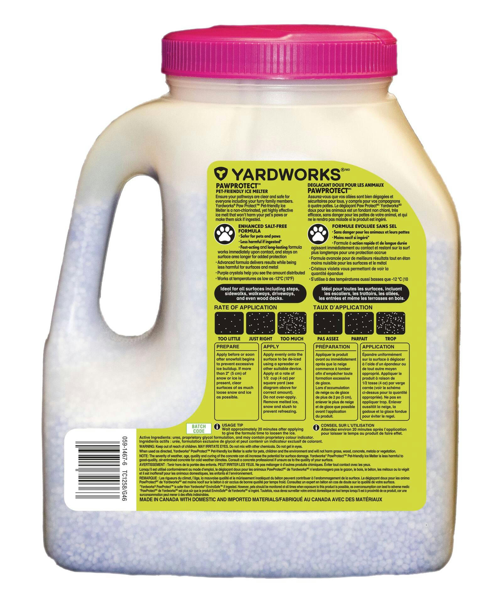 Yardworks Paw Protect™ Ice Melt Jug, Fast-Acting, Less Harmful If Ingested, 3-kg