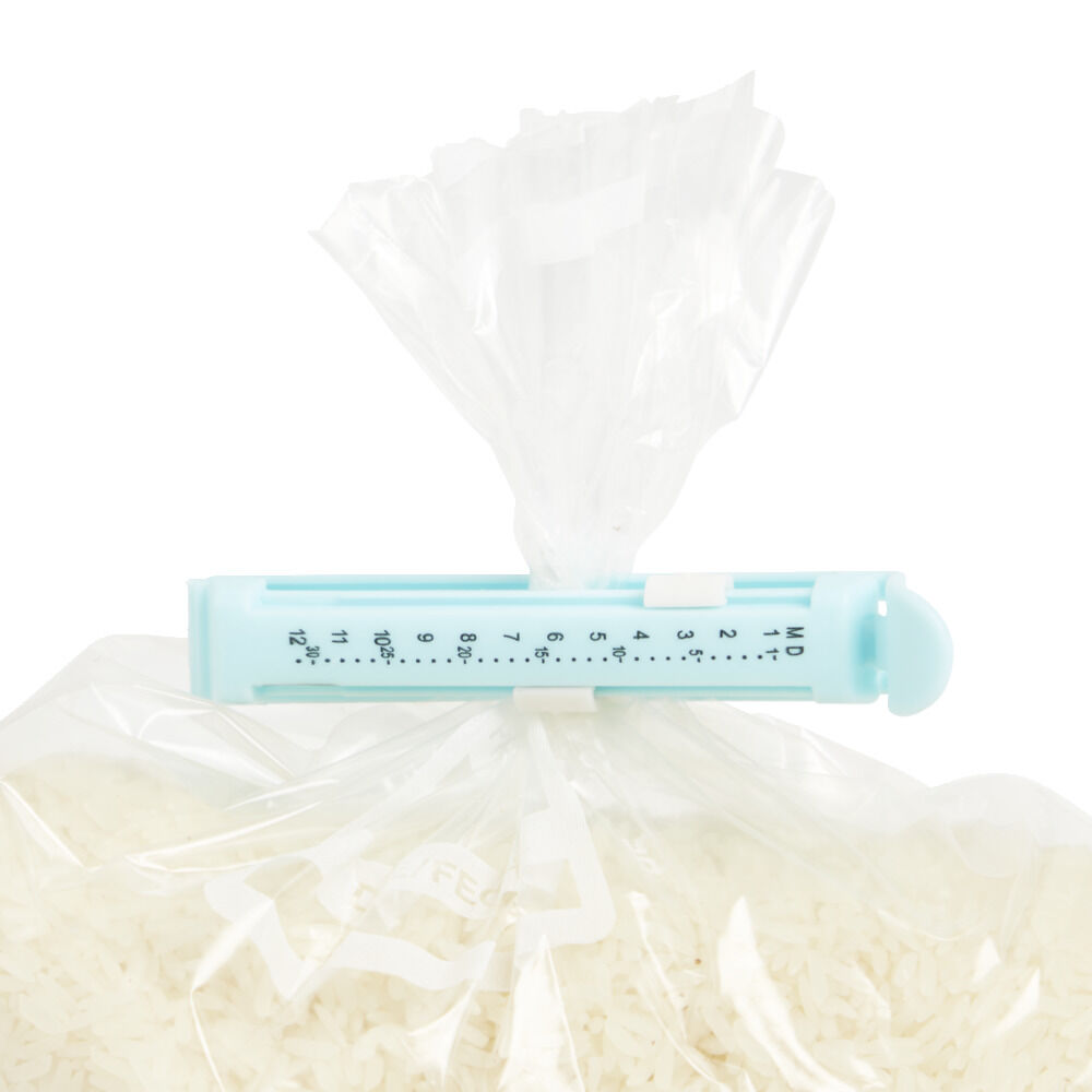 Pince ferme sachet graduée en plastique 8x12cm (lot de 4)