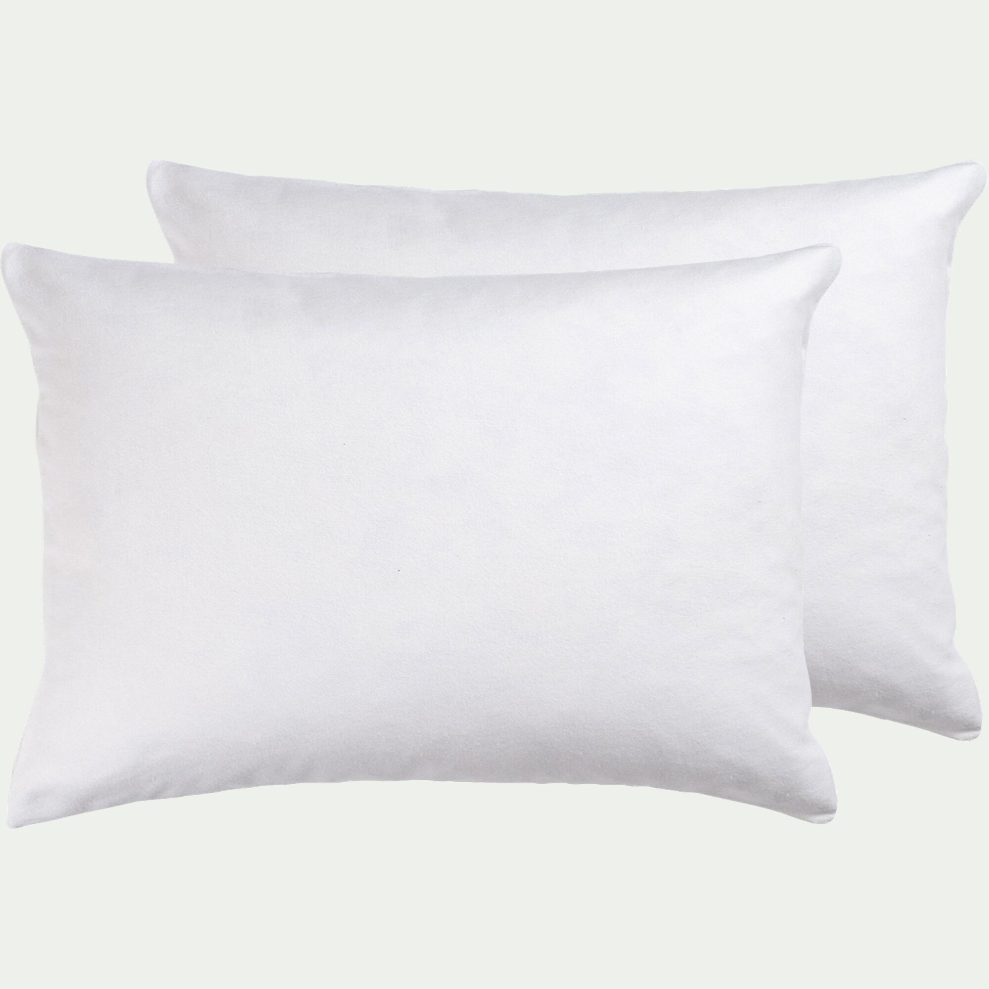 BIRON - Lot de 2 protège oreillers en coton molleton 50x70cm