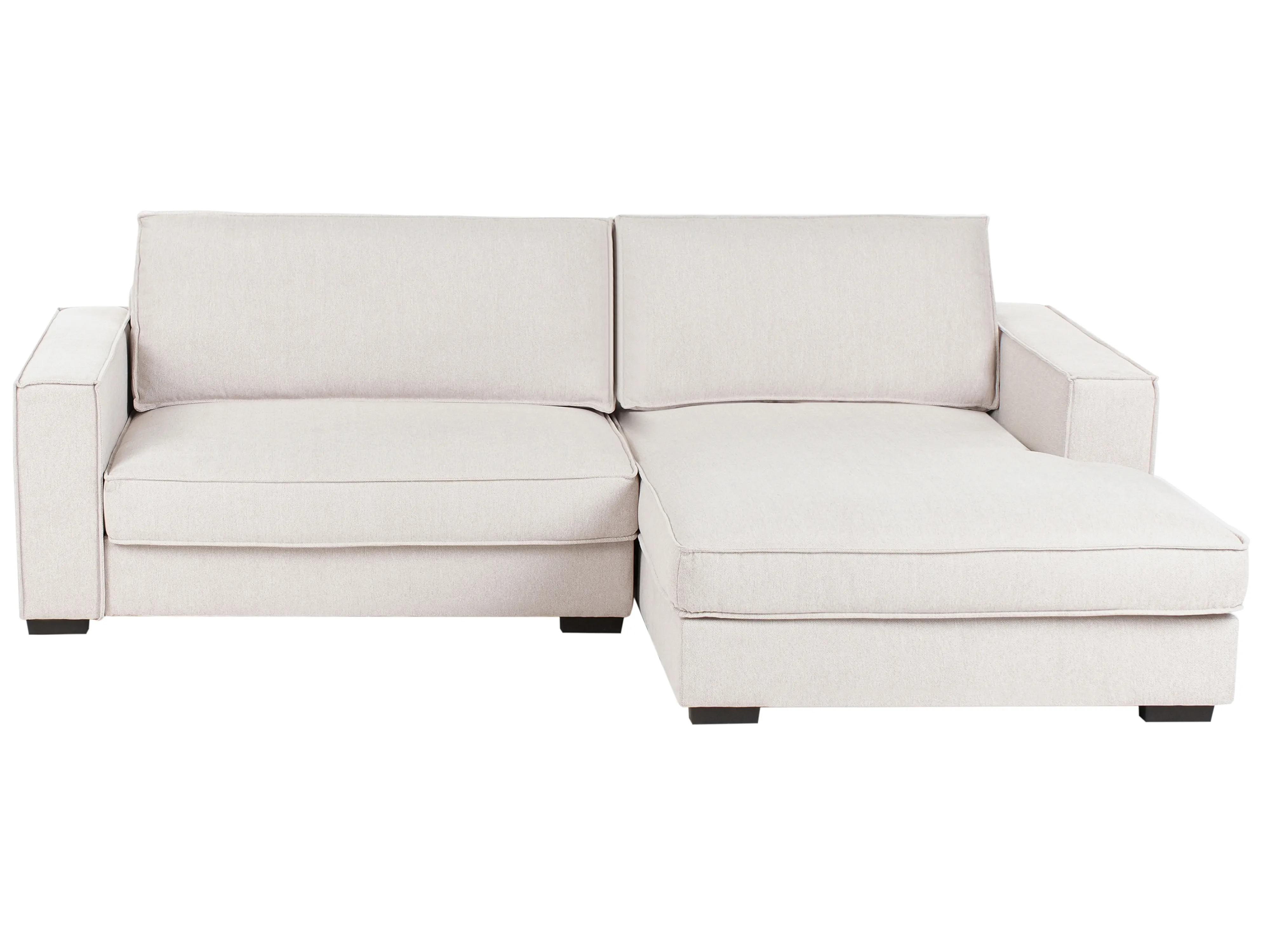 Corner Sofa RENDERS Fabric Light Beige Left Hand
