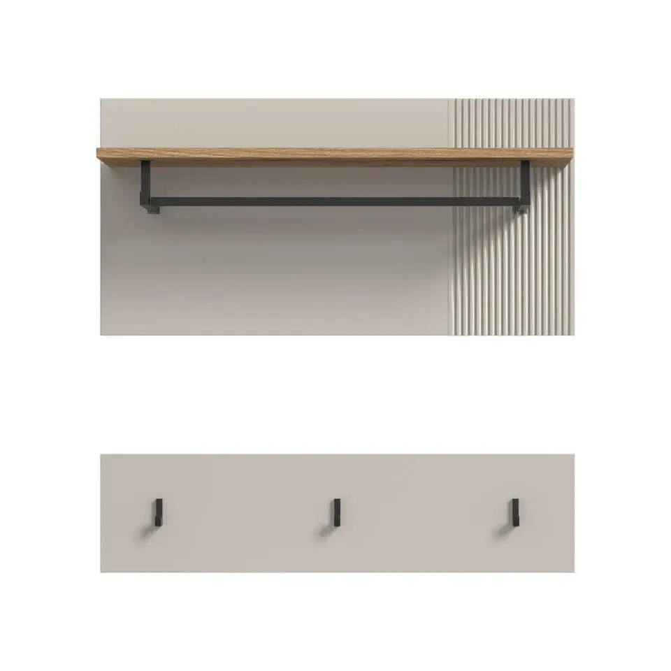 Hioshop Slide kapstok 3 haken kasjmier decor