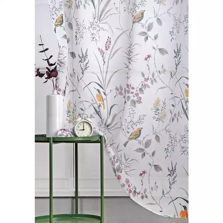 Habitat Birds Voile Curtain- Multicoloured - 140x229cm