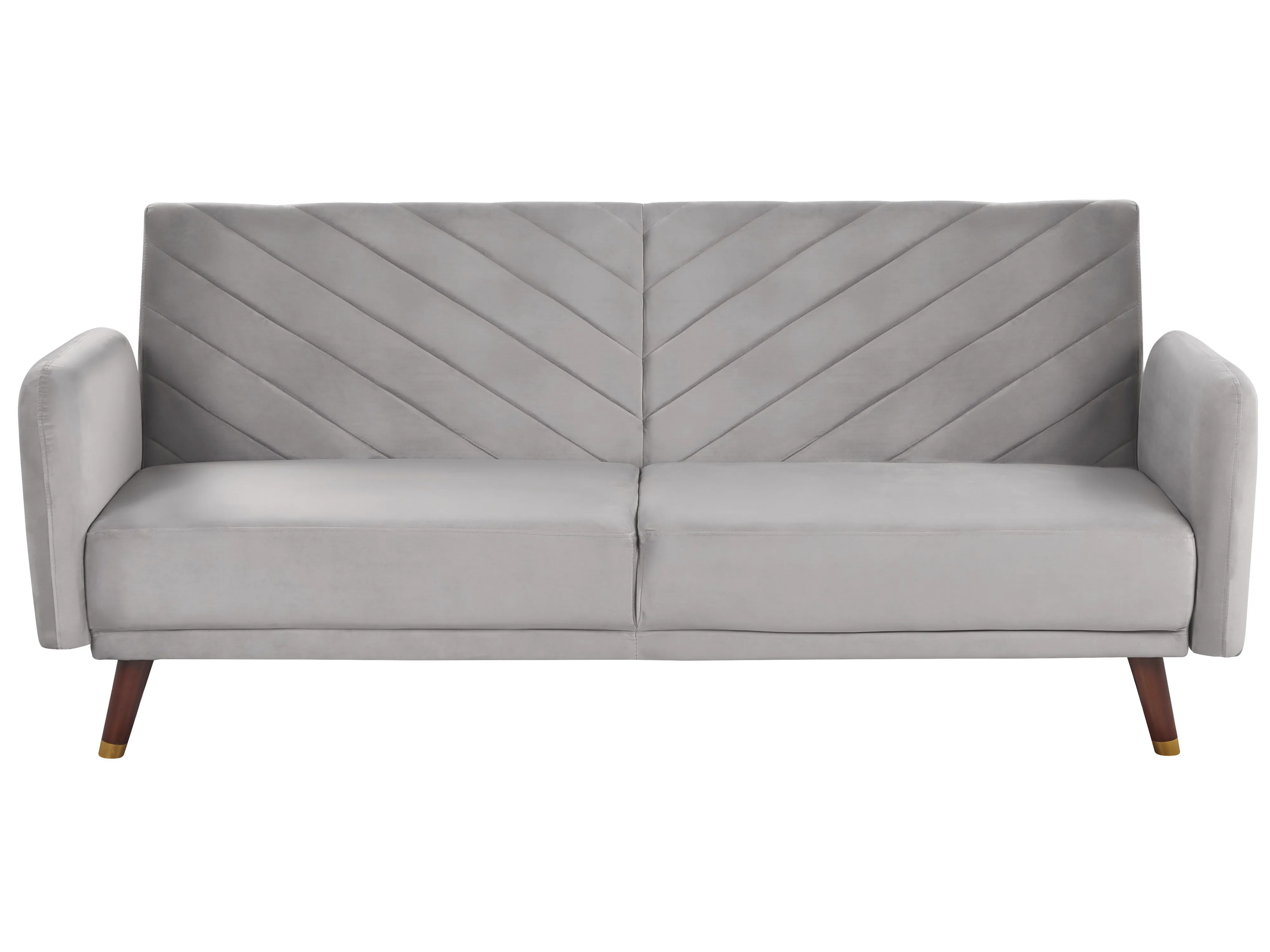 Sofa Bed 3 Seater SENJA Velvet Light Grey